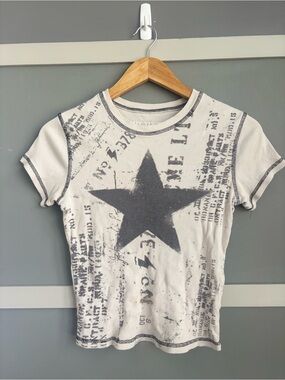 Kids White Graphic Star Tee